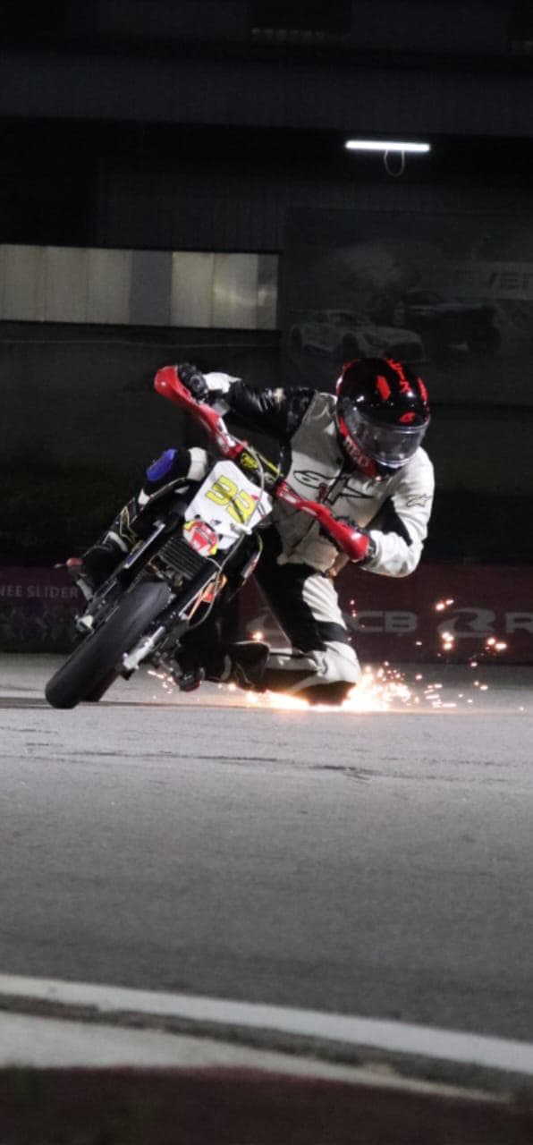 KRS rider on track