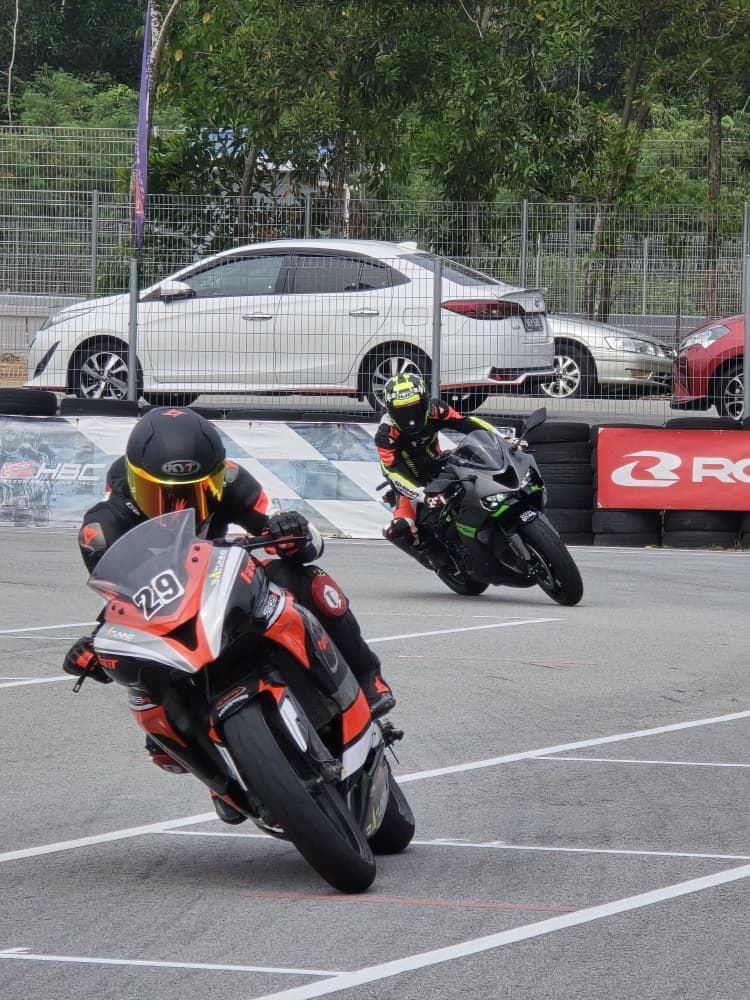 KRS rider on track