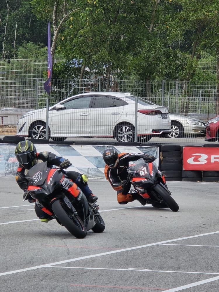 KRS rider on track