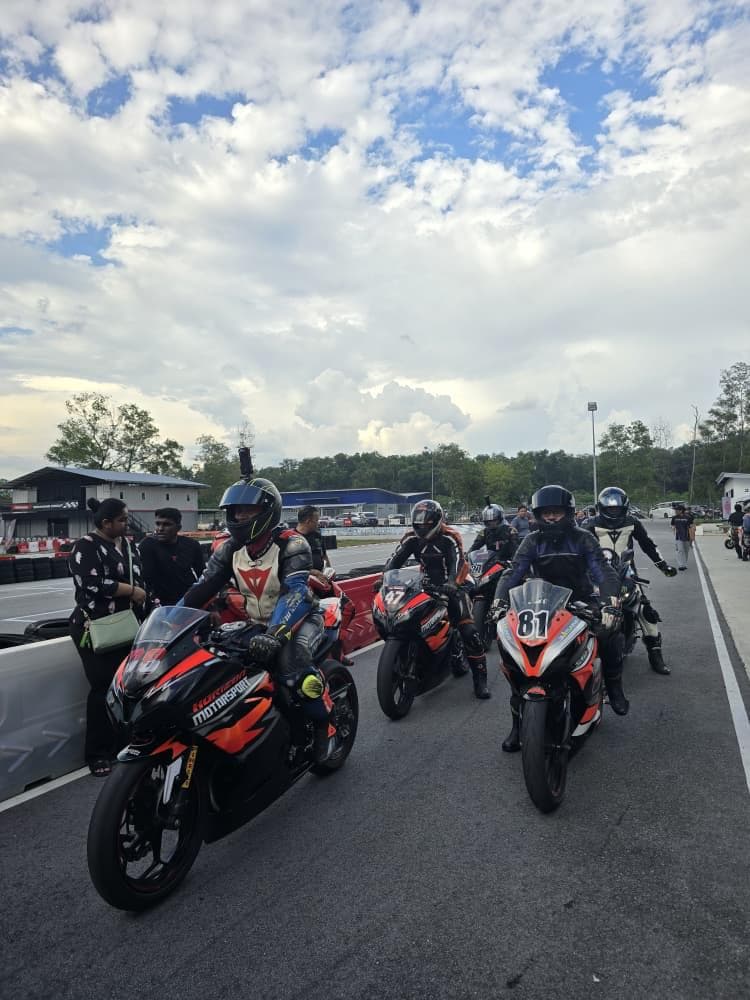 KRS rider on track
